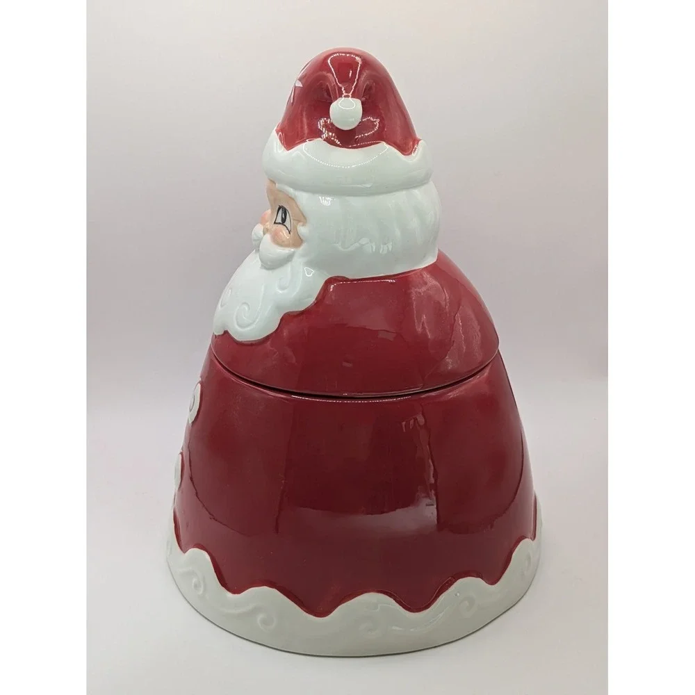 Johanna Parker Carnival Cottage SANTA CLAUS Cookie Jar.